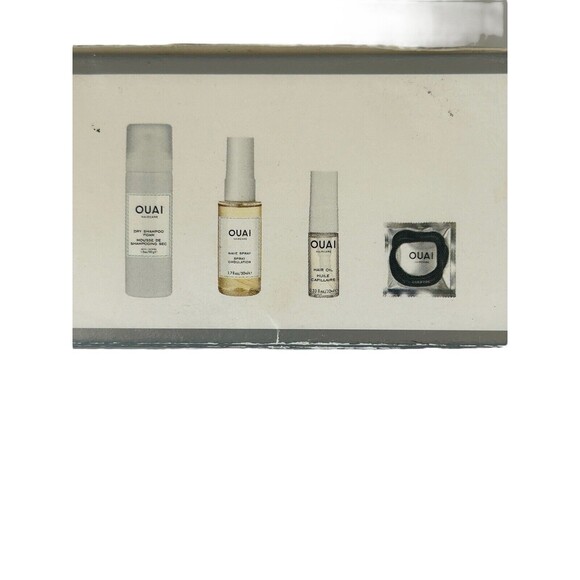 Ouai To Go Kit Travel Kit - Dry Shampoo, Wave Spray, Hair Oil, Hair Ties NIB - Picture 6 of 7